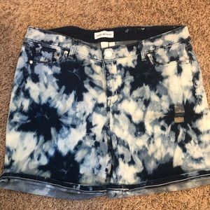 Tie Dye Denim Shorts